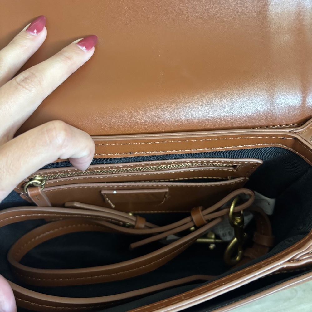 Zara  Crossbody Flap Bag Removable And Adjustable Straps Brown - Picture 7 of 8